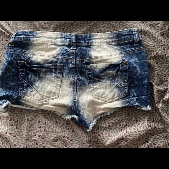 Gently Used Tie Dye Jean Short-Shorts - Picture 2 of 2